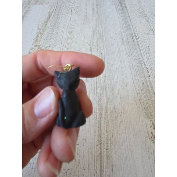 Dept 56 polliwoggs mini cat ornament Halloween kitten shabby chic tree table top - Picture 4 of 7